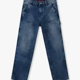 lee cooper Boys Lightly Washed Carpenter Straight Jeans-picture-12