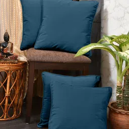 Clasiko Blue 4 Pcs Velvet Square Cushion Covers-picture-24