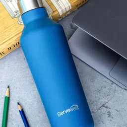 Servewell Alaska - SS Blue Stainless Steel Water Bottle 820 ml image 1