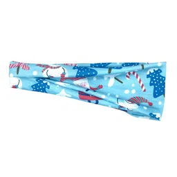 Yellow Chimes Women Blue & White Christmas Themed Headband-picture-19