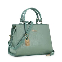 Exotic Green Textured PU Structured Handheld Bag-picture-35