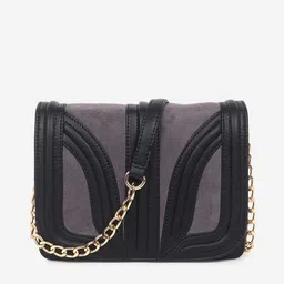 Black Spade Colourblocked Structured Sling Bag image 1