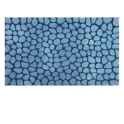 OBSESSIONS Blue Printed Anti-skid Rubber Doormat image 2