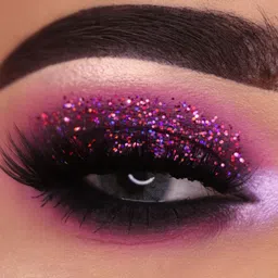 KINGDOM OF LASHES Vegan Glitter Eyeshadow - Fushia Blue image 2