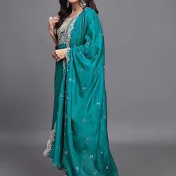 shreeja fashion Embroidered Anarkali Kurta, Bottom & Dupatta Set image 3