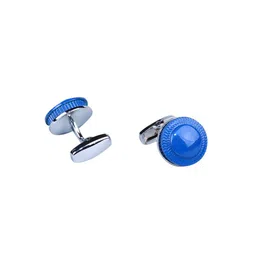 Tossido Blue & Silver-Toned Cufflink image 2