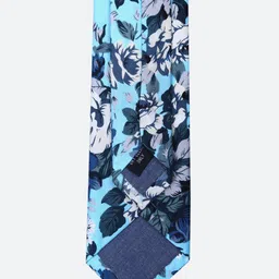 Tossido Men Blue & White Printed Broad Tie image 3