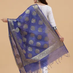 BANJARA INDIA Woven Design Dupatta with Zari image 2