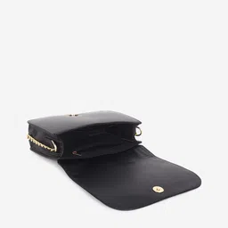 Black Spade Colourblocked Structured Sling Bag image 4