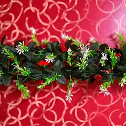 kingstyle impex Artificial Flowers Home Decoration Vine & Creepers Plant Wall Hanging Chain G969 Multicolor Rose Artificial Flower image 2