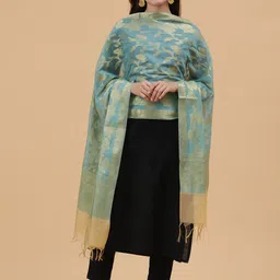 BANJARA INDIA Woven Design Dupatta with Zari image 2