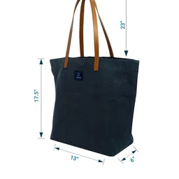 AQVA Charcoal Grey Shopper Tote Bag image 5