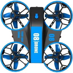 danae RH-821 08 Mini Quadcopter Lighting UFO Fixed Altitude Remote Control Blue Drone image 2