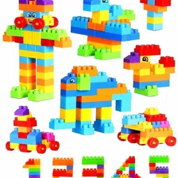 kiddovate Building Blocks Toy Set Creative Learning Educational Block Toys 59+ Pcs image 4