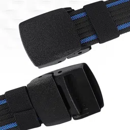 Kastner Men Blue Striped Formal Canvas Belt image 4