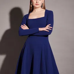 MABISH by Sonal Jain Square Neck Fit & Flare Dress-picture-32