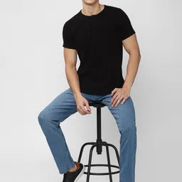 Peter England Casuals Men Blue Slim Fit Light Fade Jeans image 4