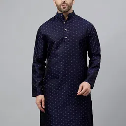 hangup plus Embroidered Mandarin Collar Full Sleeves Thread Work Straight Kurta-picture-20