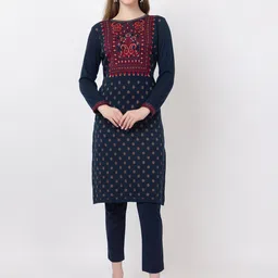 KEIKO Ethnic Motifs Design Acrylic Sweater Winter Kurta image 1