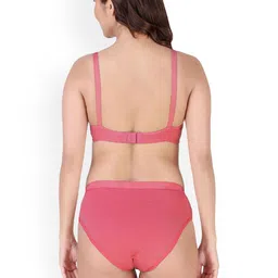 Aamarsh Pack Of 3 Cotton Non Padded Bra & Mid-Rise Briefs image 5