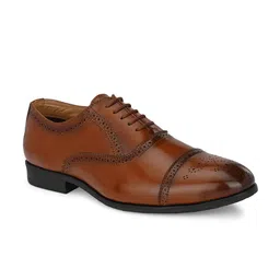 INVICTUS Men Tan Brown Solid Formal Brogues image 4