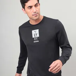 Technosport Round Neck Long Sleeves Regular Fit Typographic Printed  T-shirt-picture-18
