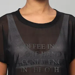 MKH Printed Extended Sleeves Dri-FIT Semi Sheer Relaxed Fit Applique Sports T-shirt image 4