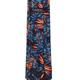 Tossido Men Blue & Orange Printed Broad Tie image 4