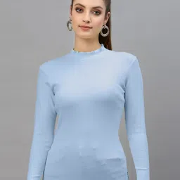 Friskers Blue Fitted Rib Top-picture-42