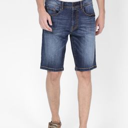 t-base Men Blue Washed Denim Shorts-picture-13