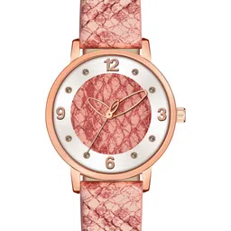 PERCLUTION ENTERPRISE Women Pink Dial & Pink Leather Straps Analogue Watch PE363-picture-29