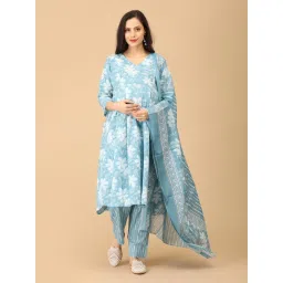 The Mom Store Faded Fine Maternity & Nursing Kurta & Pant With Dupatta image 1
