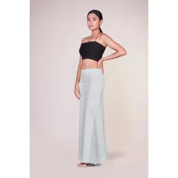 I AM BY DOLLYJAIN Ice-blue Cotton Lycra D Coat Simple image 3