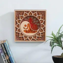 shribalajiarts Laser Cut Design MDF Shri Budha Yoga Mundra Wall Frame-picture-14