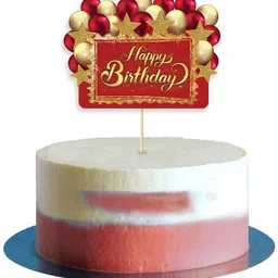 r g accessories Golden Red Balloons Happy Birthday Decoration Kit [Pack Of 61] image 4