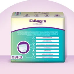 eldiapers Adult Pant Style Diaper - Extra Large (10 Pieces) - (Pack of 4) - XL image 2