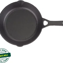 the indus valley Pre-seasoned Cast Iron Skillet/Fry Pan with Long Handle - 10.3 inch Fry Pan 26.2 cm diameter 1.8 L capacity-picture-11
