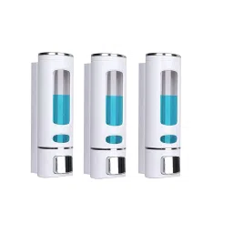 mfd home furnishing White Plastic (Set of 3) Soap Dispensers image 2