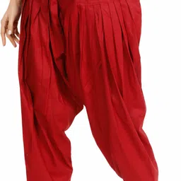 prabha creations Pure Cotton Solid Women ["Maroon"] Salwar-picture-23