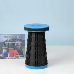 pbm creations Outdoor Portable Folding Stool Telescopic Adjustable Plastic Chairs for Travel Chair image 2