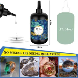 bolt bee Fast-Curing UV Resin for Jewelry Making,Coating Molds Bubble-Free,Easy to use Resin Art Medium image 2