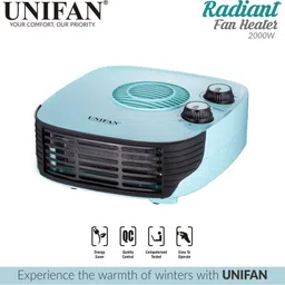 unifan Radiant Heater Adjustable Thermostat Control Knob Radiant Room Heater image 4