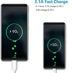 GOOD FUN USB Type C Cable 2 A 1 m Flash Super Vooc Micro Usb 7 Pin Data Sync Fast Charging Cable For Cellular Phones Oppo Reno/Oppo F9 Pro/ F11 Pro Upto 4Amp For All Oppo Smartphones image 4