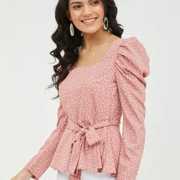 harpa Casual Regular Sleeves Printed Women Pink Top image 3