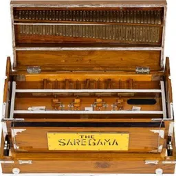 the sa re ga ma 2 LINE PORTABLE TEAK WOOD HARMONIUM 2 ;LINE HARMONIUM 3.5 Octave Hand Pumped Harmonium image 4