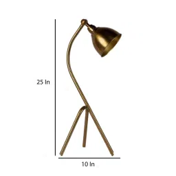 sapphire Rectunglas Brass Study Lamp With Metal Base image 4