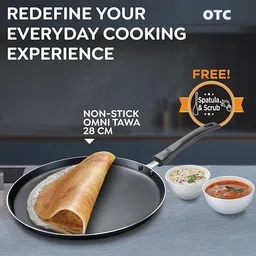 otc 28 cm Dosa Tawa | 5 Layer Healthy Duramax Non-Stick Coating Roti and Khakra Maker-picture-17