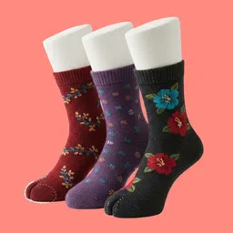 naosucura Women Self Design Mid-Calf/Crew image 1