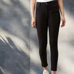 kotty Women Regular High Rise Black Jeans image 5