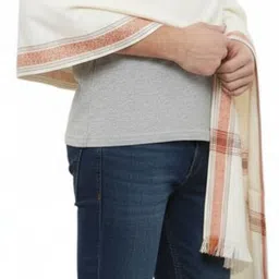 KAVIM Wool Self Design Men Shawl image 3